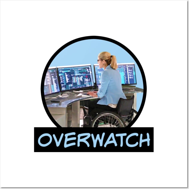 Overwatch - Felicity Smoak - Comic Book Text - Blue Wall Art by FangirlFuel